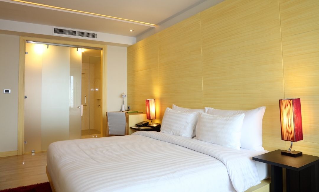 Elegant minimalist hotel room