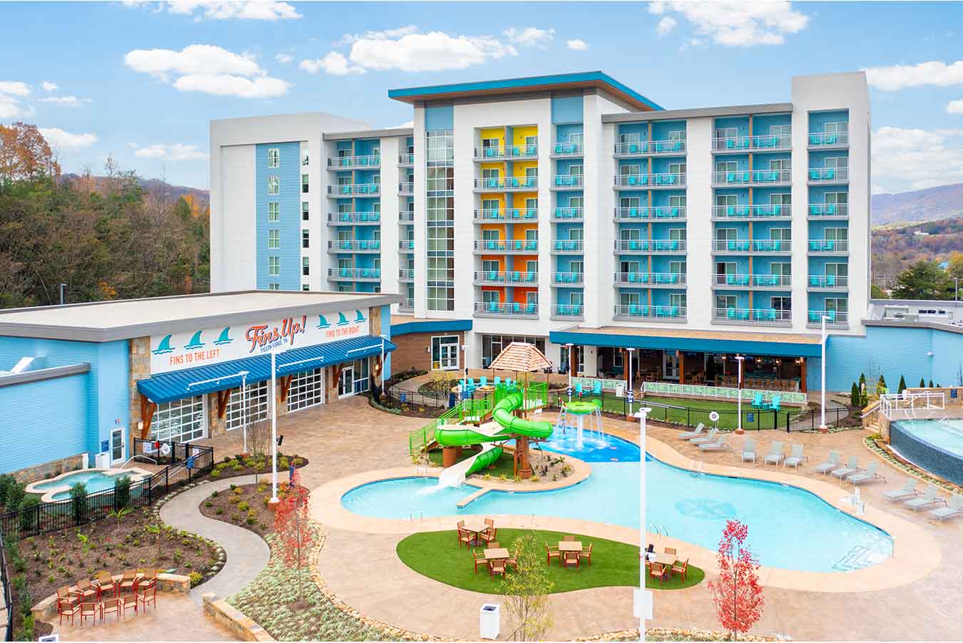 Pool at Compass Margaritaville in Pigeon Forge, Tennessee built by Poolscapes