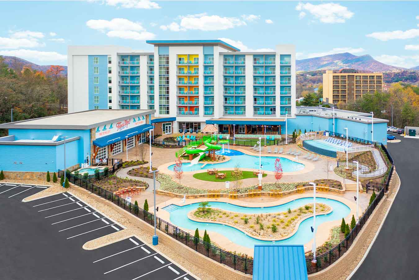 Pool at Compass Margaritaville in Pigeon Forge, TN built by Poolscapes