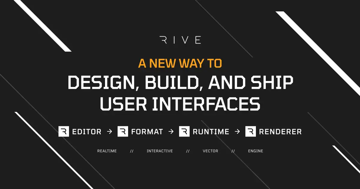 Rive website showcasing interactive character animations