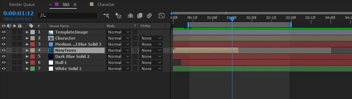 After Effects keyboard shortcut demonstration