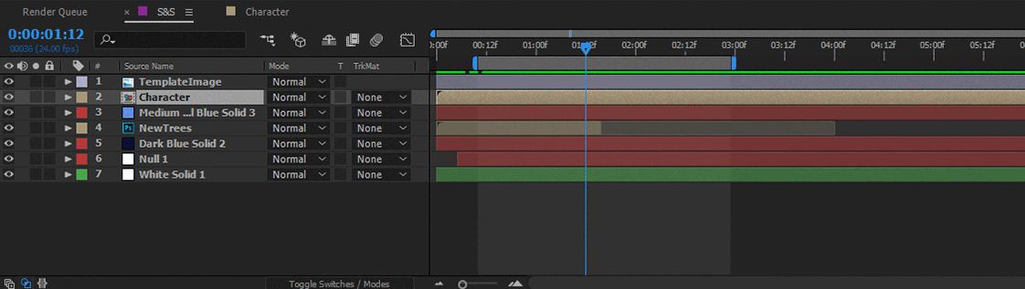 After Effects split layer shortcut
