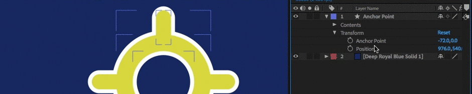 After Effects anchor point demonstration