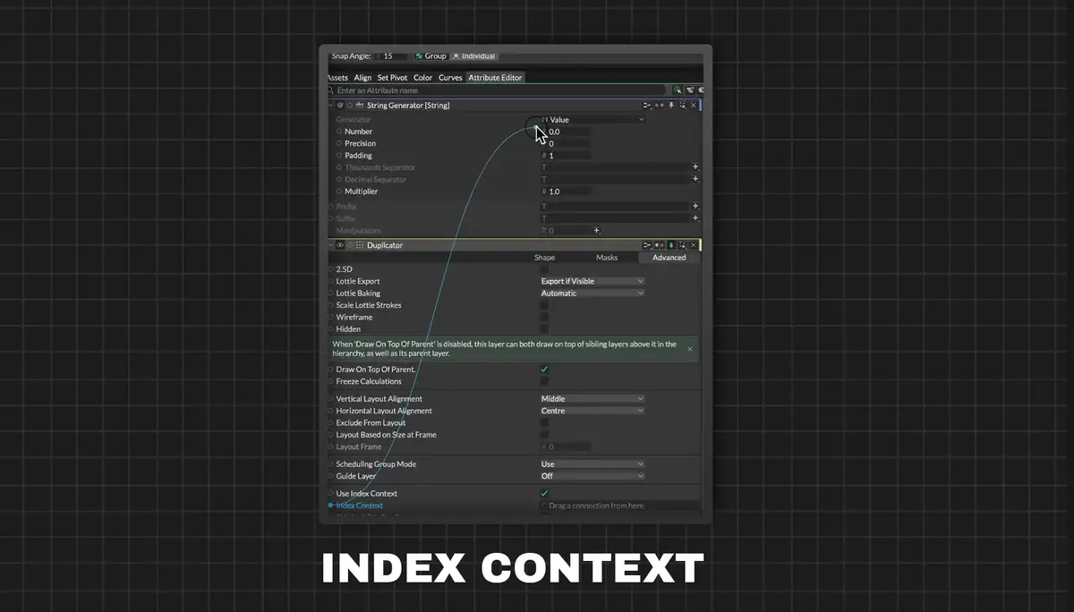 Cavalry Duplicator feature showing procedural pattern generation and animation interface