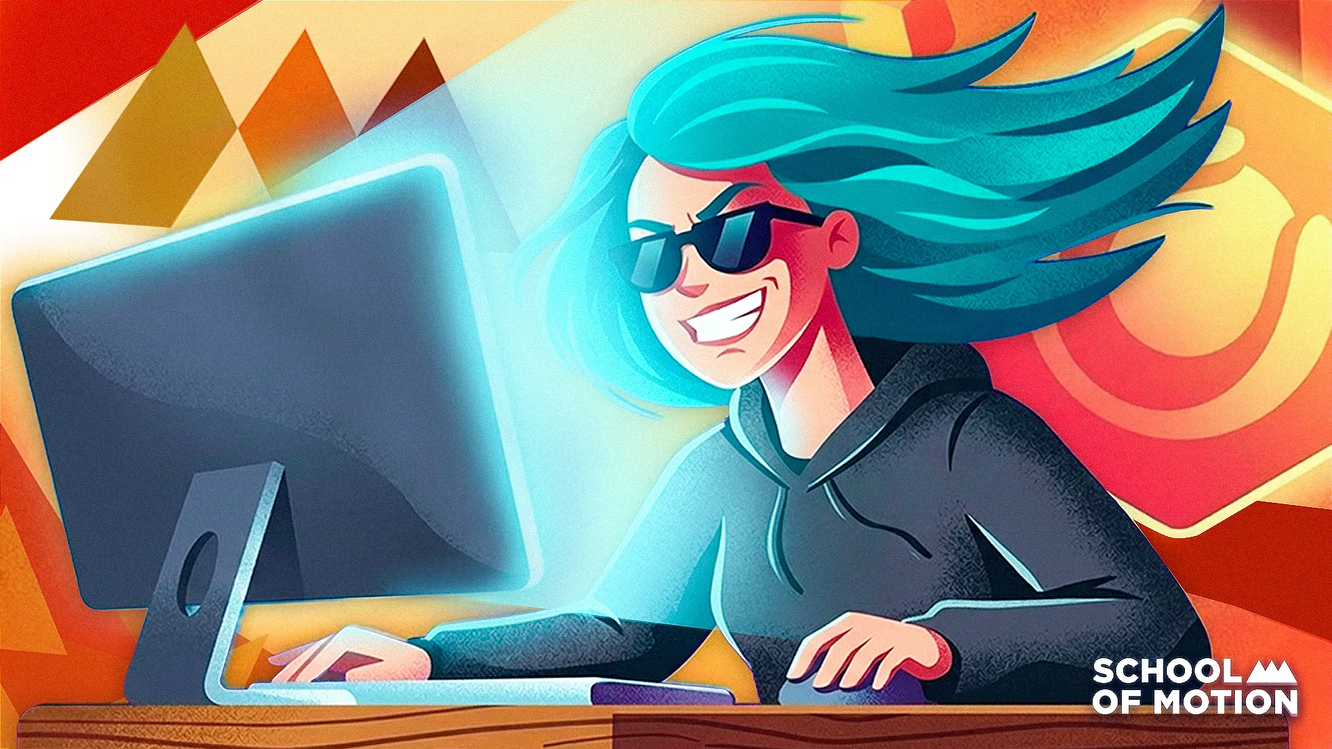 Cinema 4D courses - motion designer working on 3D animation