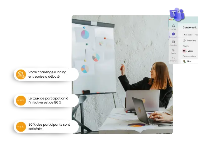 Image montrant une femme en train d'analyser les statistiques de l'initiative Move Break