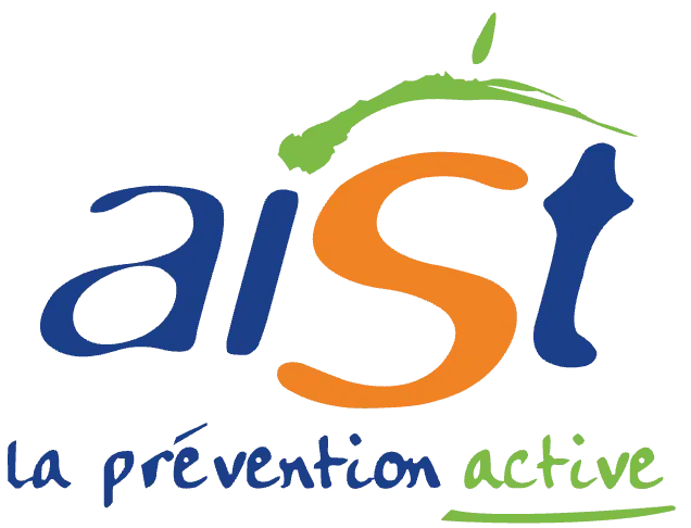 Logo AIST avec un arc vert au-dessus et le texte « La prévention active » en dessous.