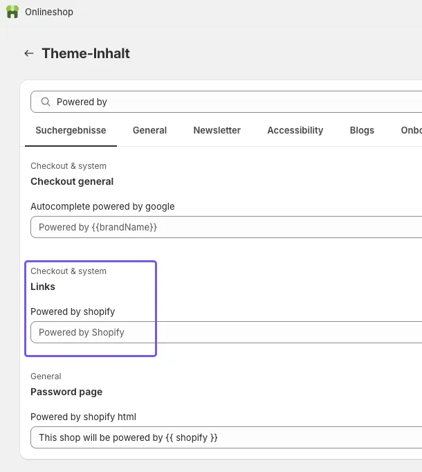 Screenshot Powered by shopify Translation