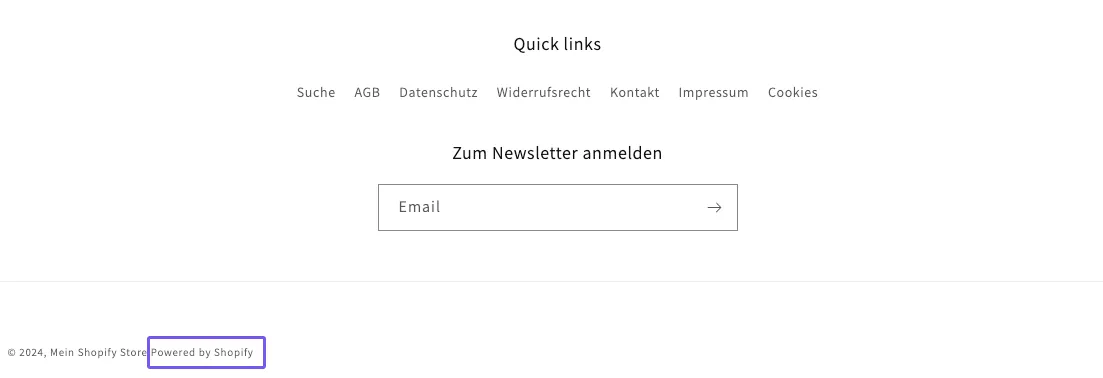 Powered by Shopify Screenshot