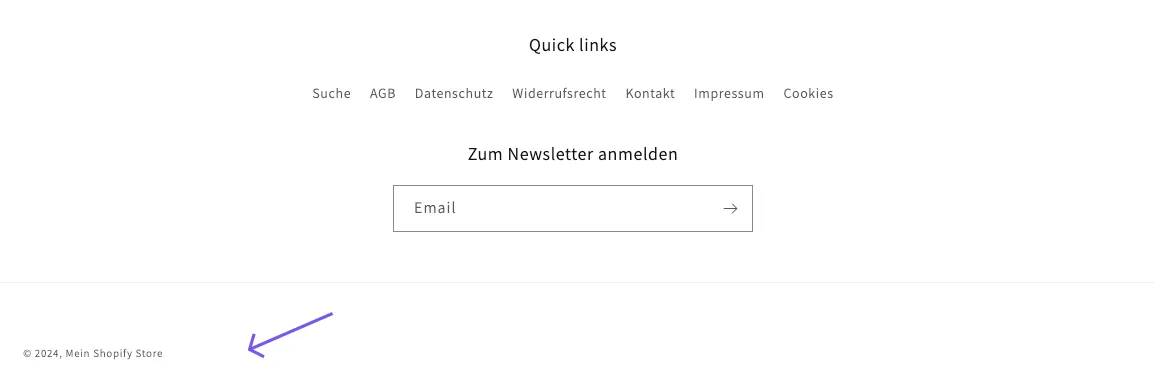 Screenshot after powered by Shopify was removed