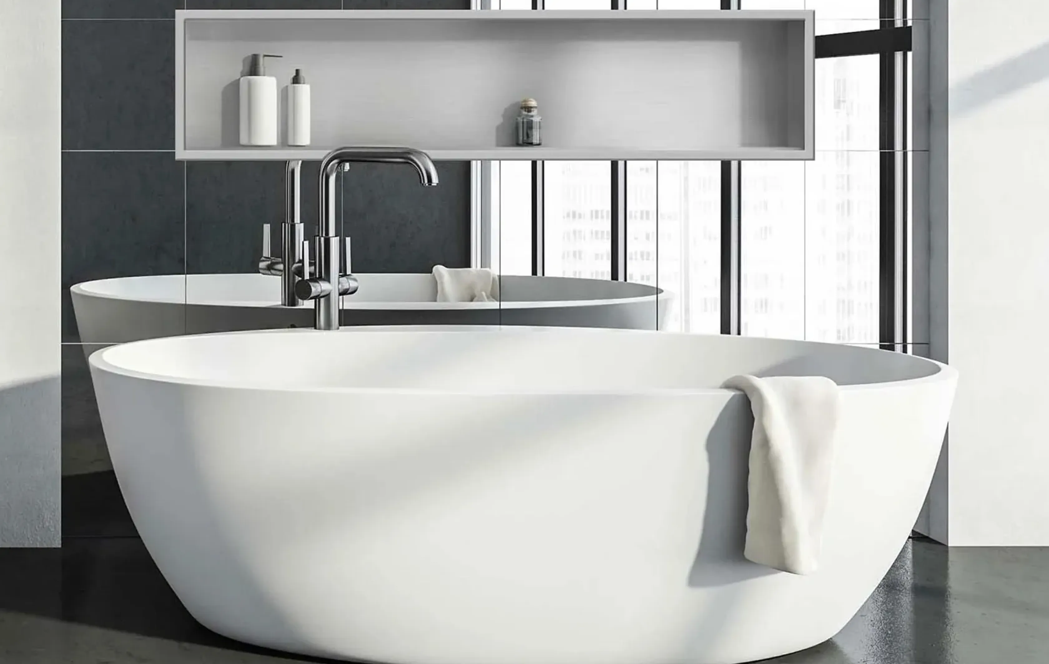 Wunderbad Slider - Badewanne mit Handtuch