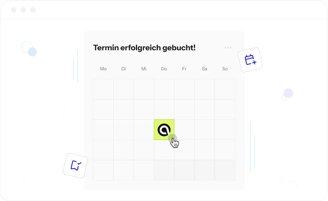 illustration of booked calendar with apoio logo