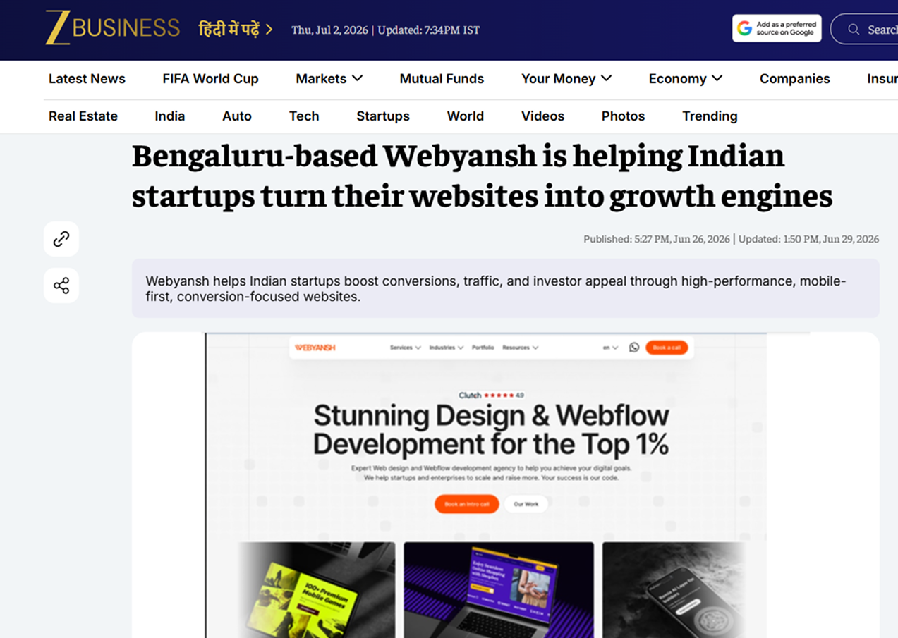 Bengaluru-based Webyansh is helping Indian startups turn their websites into growth engines