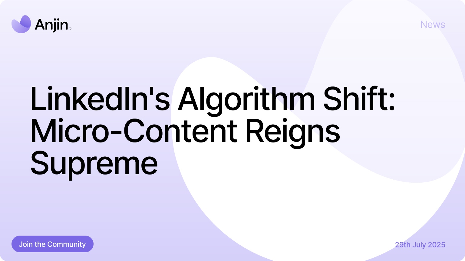 LinkedIn's algorithm shift rewards micro-content. Discover strategies to boost engagement.