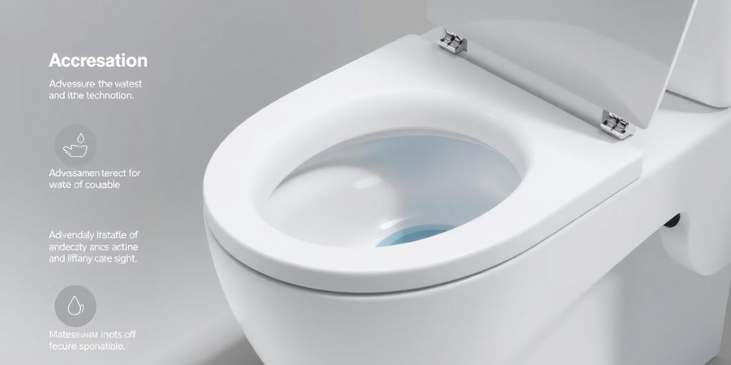 Close-up of a modern toilet with advanced features.