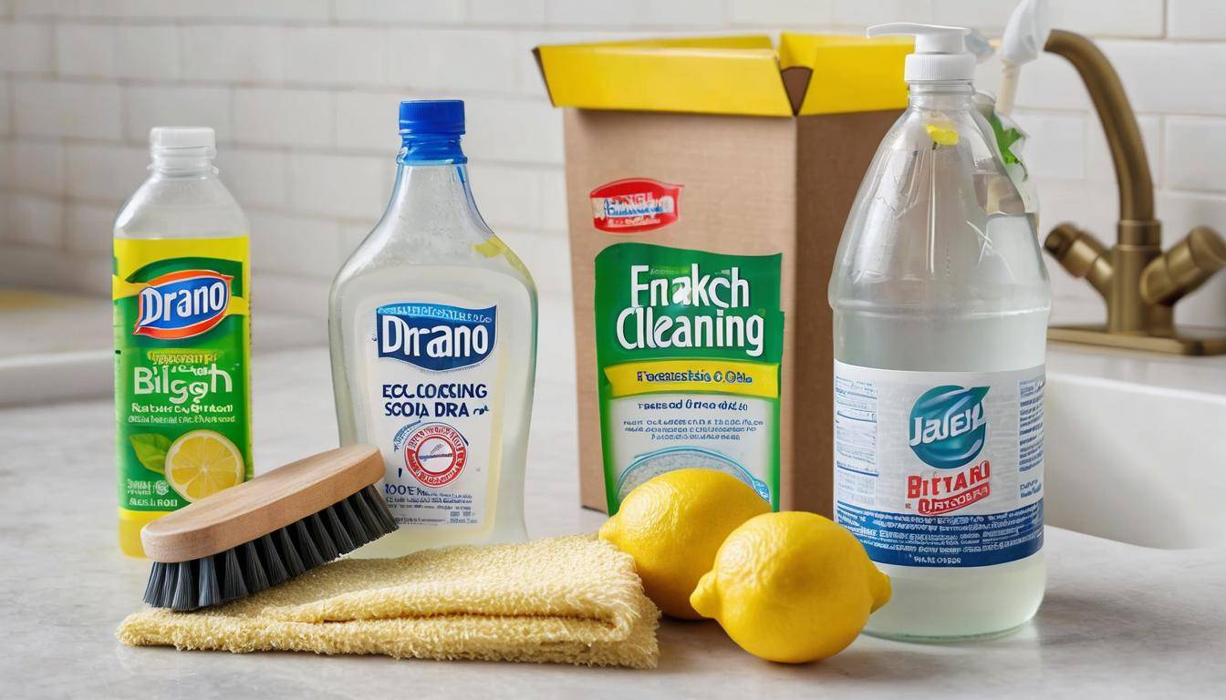 Natural drain cleaning supplies