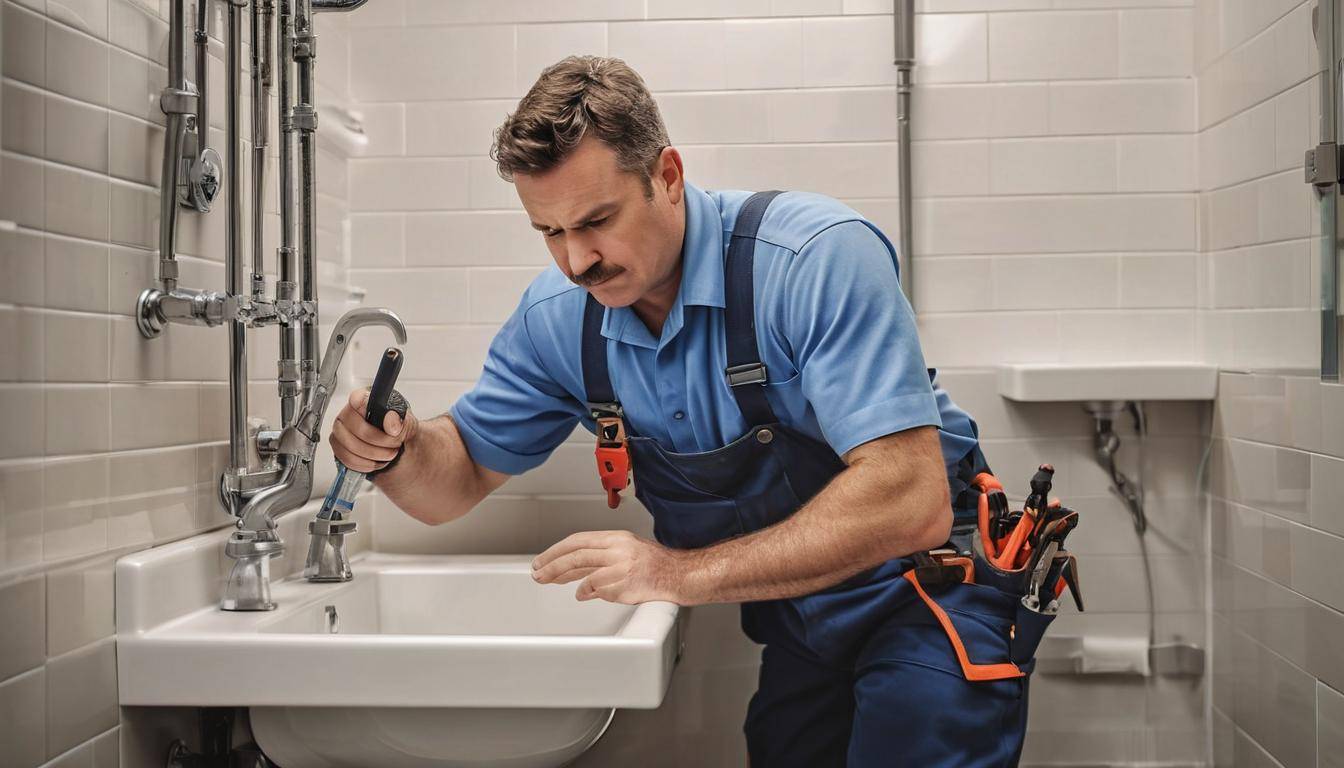 Efficient plumber fixing plumbing