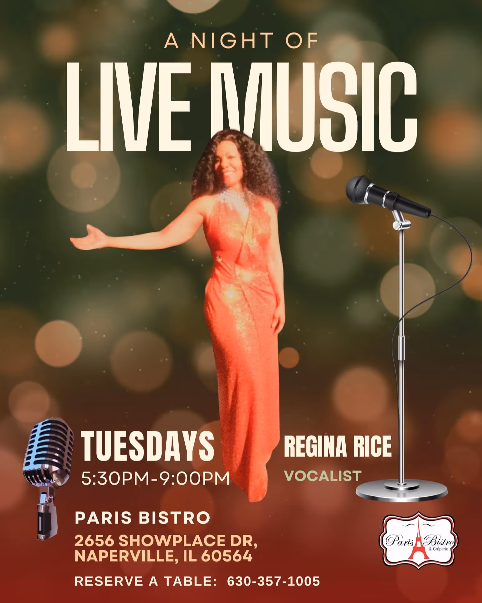 A night of live music poster