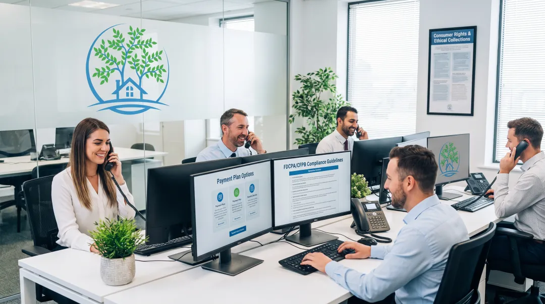 Forest Hill Management team handling consumer payment plan calls