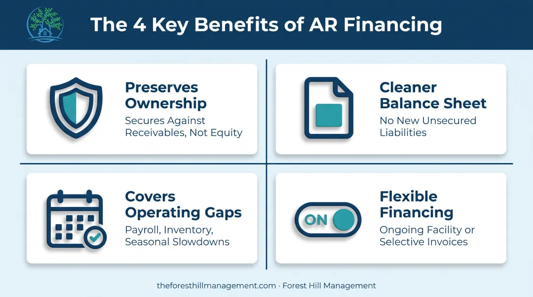 Four key benefits of accounts receivable financing for growing businesses