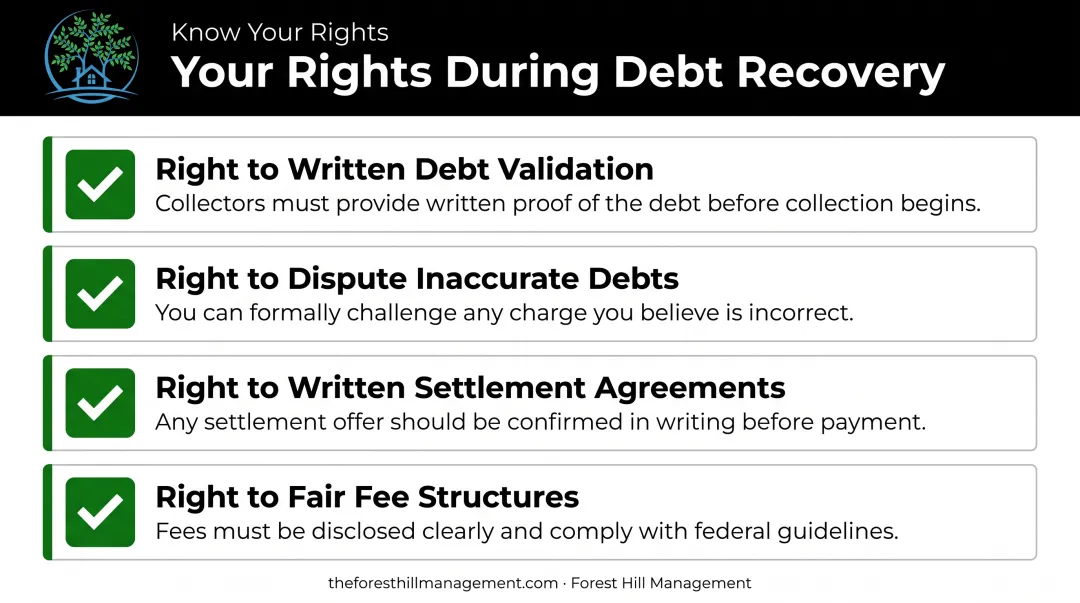 Consumer rights checklist during company debt recovery process