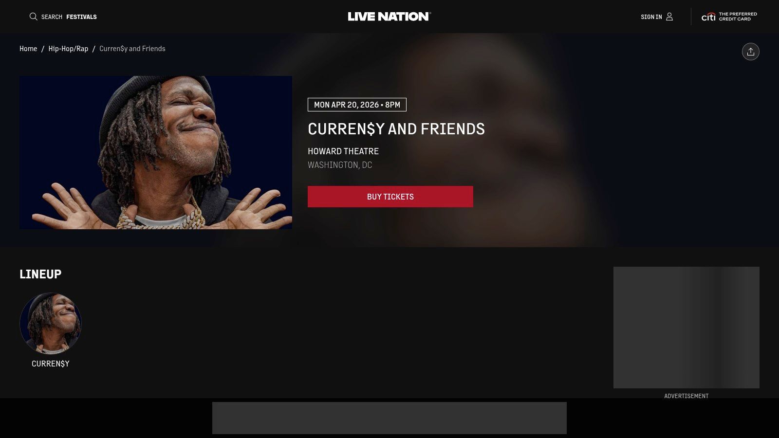 Curren$y and Friends — 4/20 Concert at The Howard Theatre