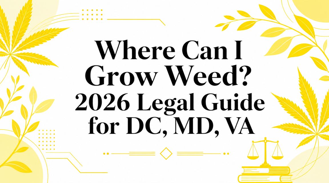 Where Can I Grow Weed? 2026 Legal Guide for DC, MD, VA