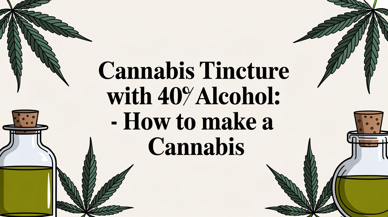 Cannabis Tincture with 40 Alcohol: How to Make a Cannabis
