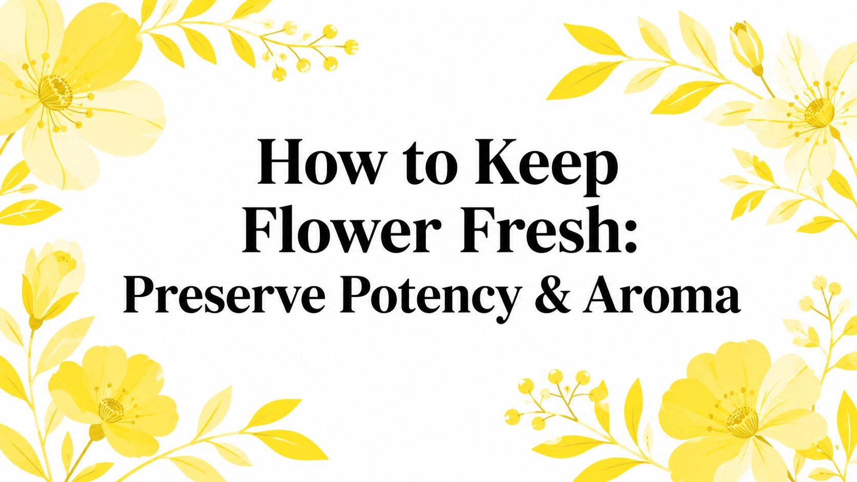 How to Keep Flower Fresh: Preserve Potency & Aroma