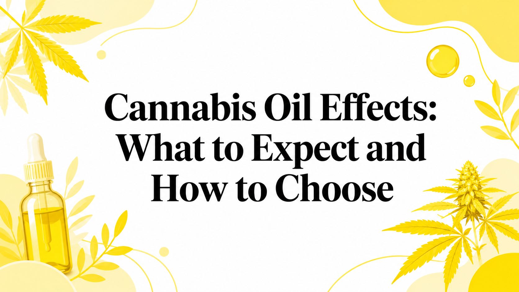Cannabis Oil Effects: What to Expect and How to Choose