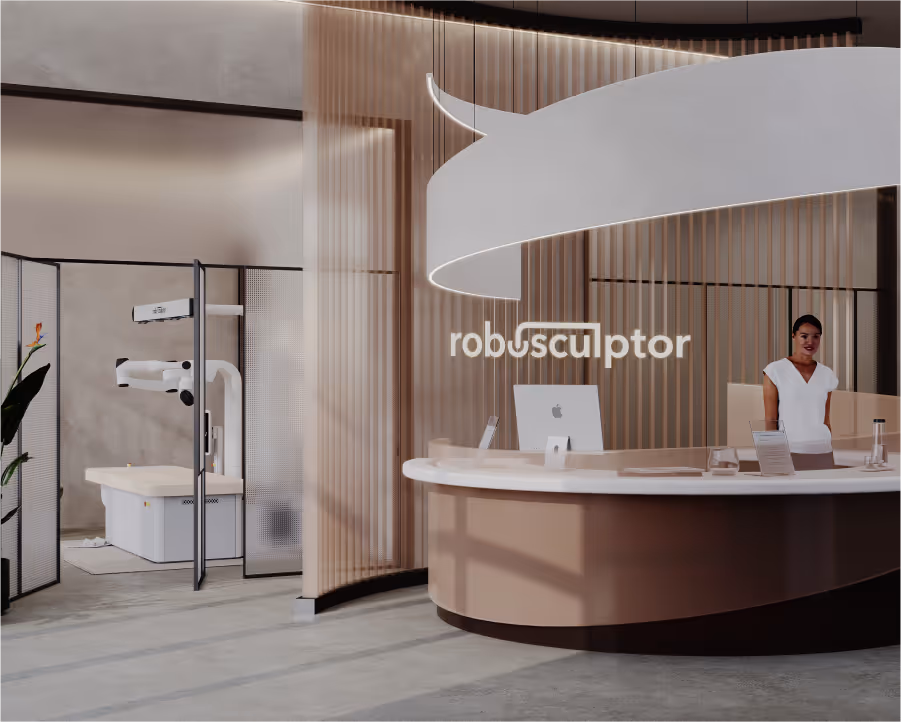 roboSculptor standing in the aesthetic space