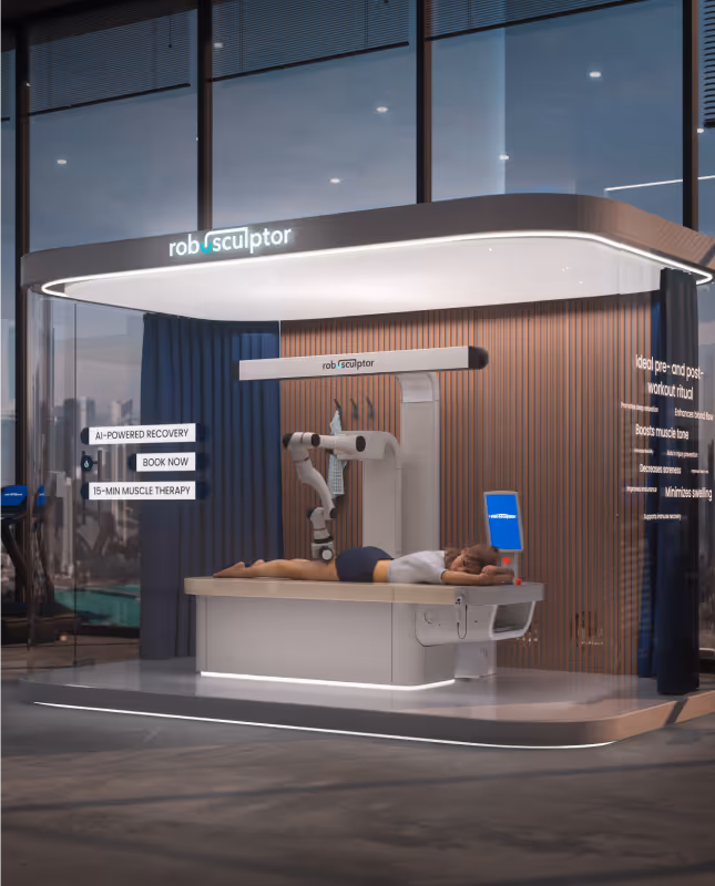 roboSculptor capsule in fitness center, gym