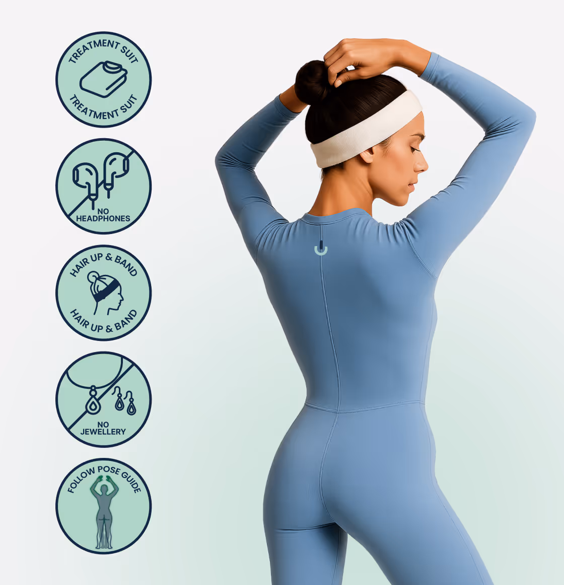 Woman in roboSculptor treatment suit