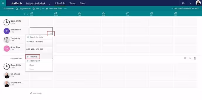 Microsoft 365 Staff Rota Set up Step 9