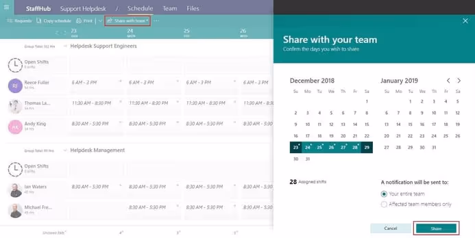 Microsoft 365 Staff Rota Set up Step 12