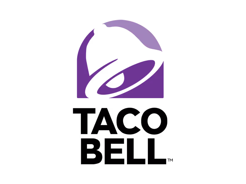 Purple stylized bell icon representing Taco Bell logo.