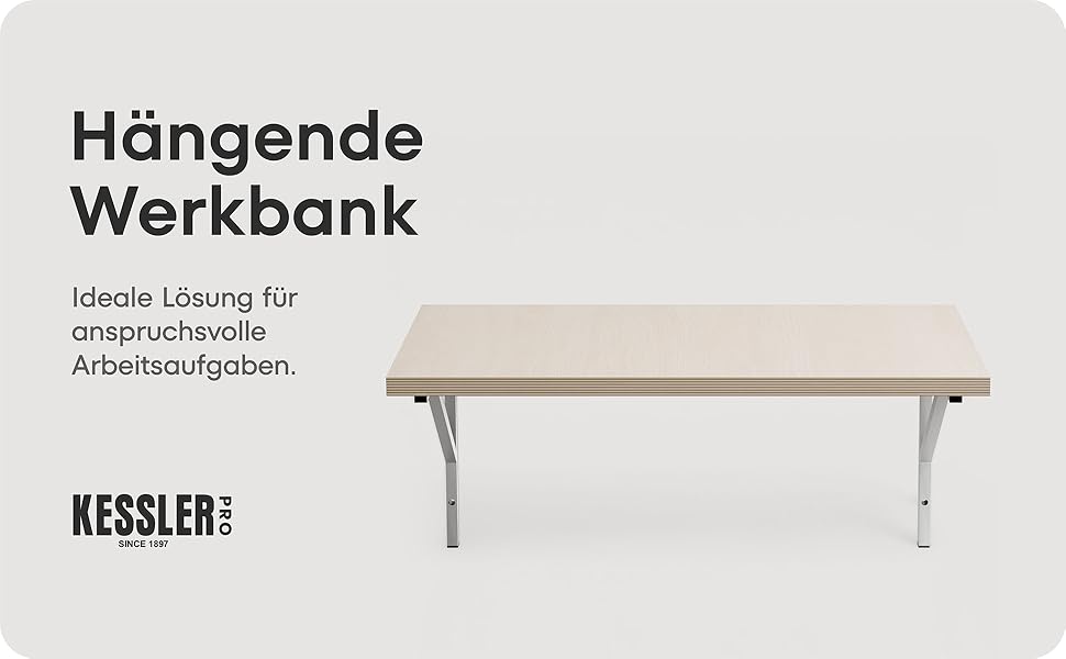 Links sitzt ein Mann an einem Schreibtisch und arbeitet am Laptop für Komfort; Mitte zeigt eine verstellbare Tischhöhe mit Text 'Höhenverstellung' für Ergonomie; rechts ist die stabile Tischbasis für Stabilität.