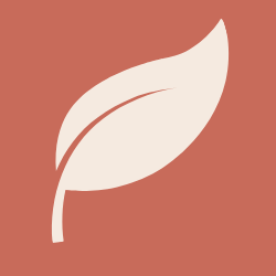 a blush colored leaf icon