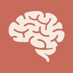 a blush colored brain icon