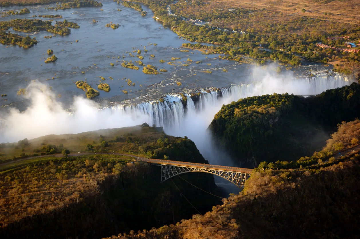 Aerial View auf die Victoria Wasserfälle