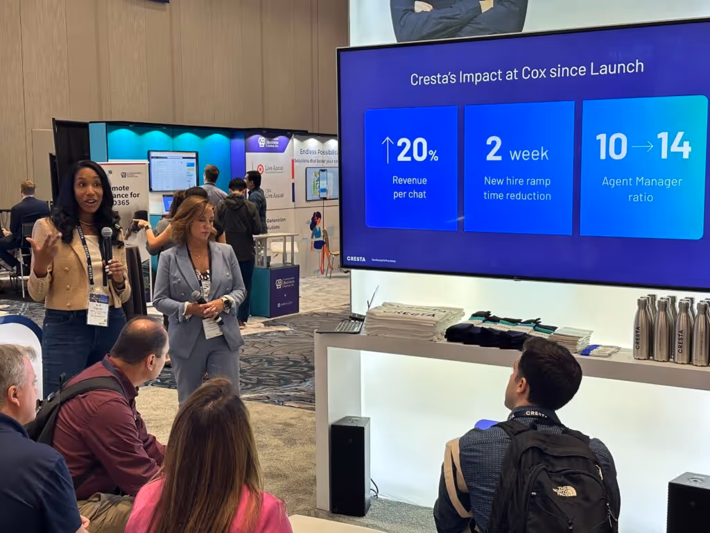 Cox Communications presenting in the Cresta booth