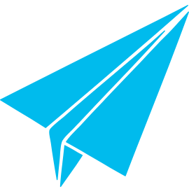 Blue paper airplane