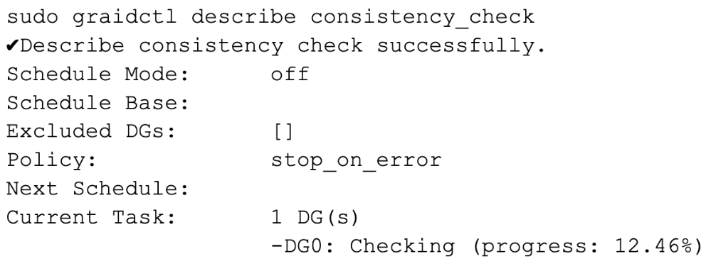 Screenshot of the Consistency Check feature