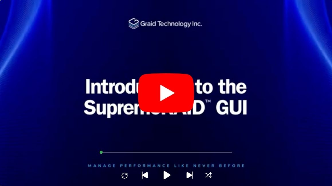 See how SupremeRAID™ by Graid Technology creates RAID-protected NVMe volumes in minutes. Step-by-step GUI walkthrough video.