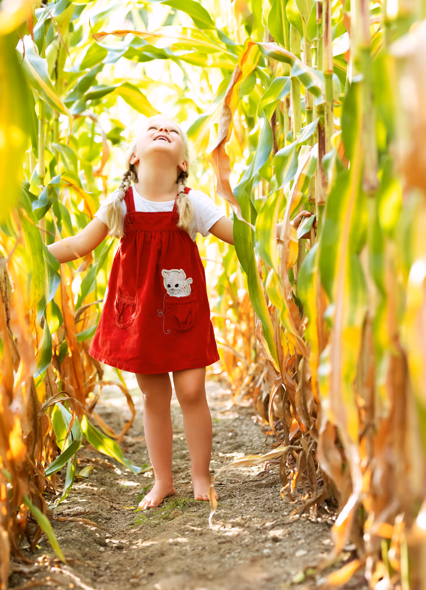 Kinderfotoshooting im Maisfeld - München