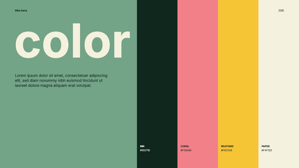 Overflow color palette Slide