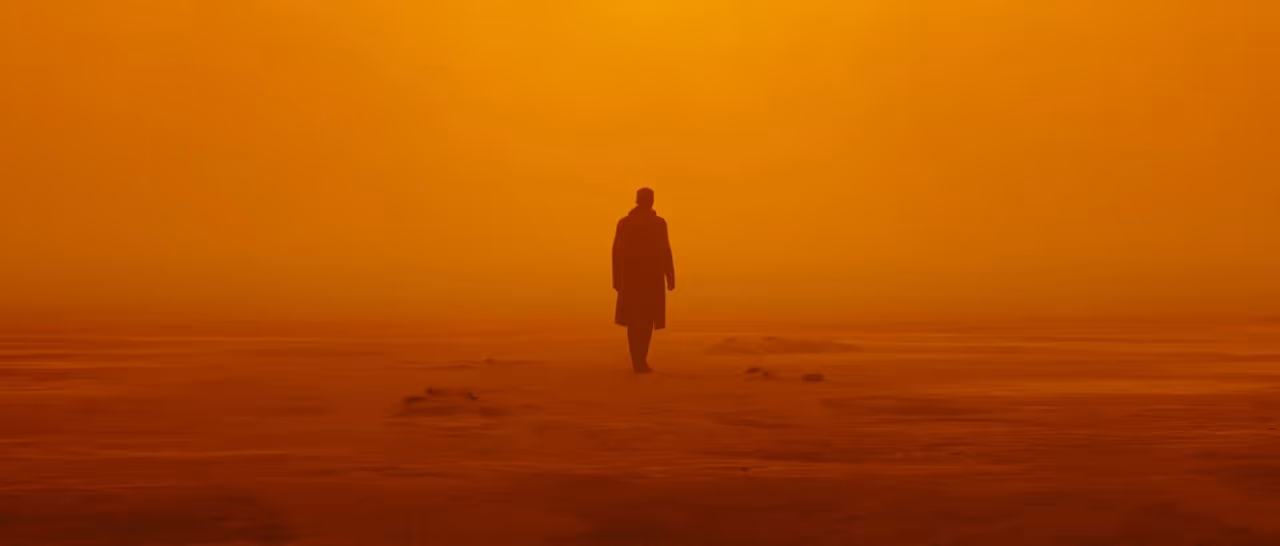A still from Blade Runner (1982), shot by Jordan Cronenweth.