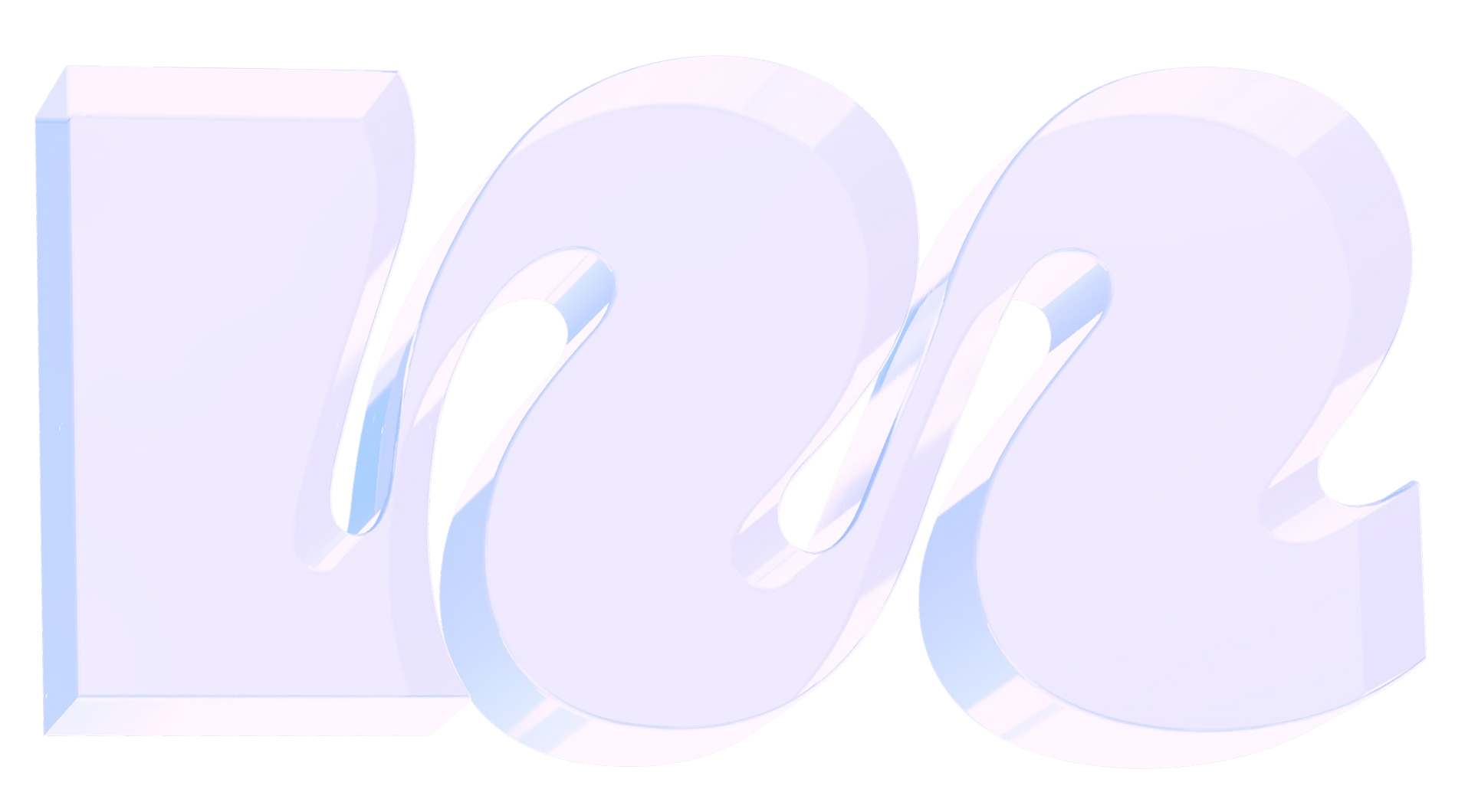 Stylized, translucent purple letters "L", "N", and "N" with a smooth, flowing design.