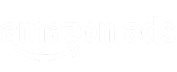 White text displaying "amazon ads" on a dark background.