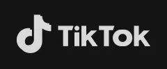 Logo featuring a stylized musical note and the word "TikTok" in a modern font.